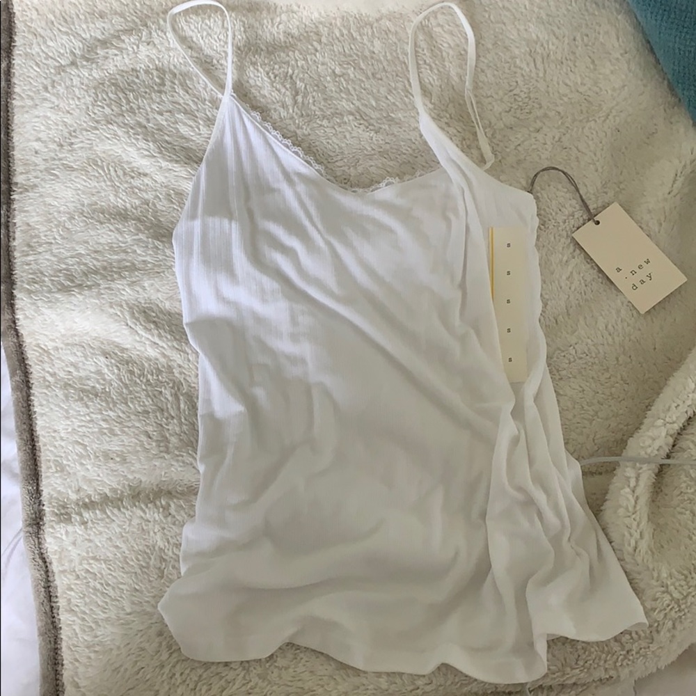 Simple white tank top